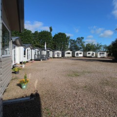 Large display of static caravans