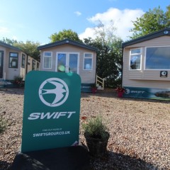 Swift static caravans on display