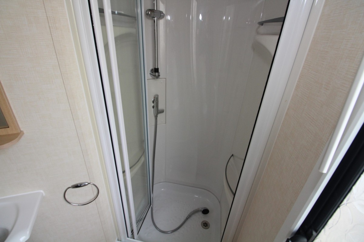 2011 Swift Burgundy  shower in bathroom