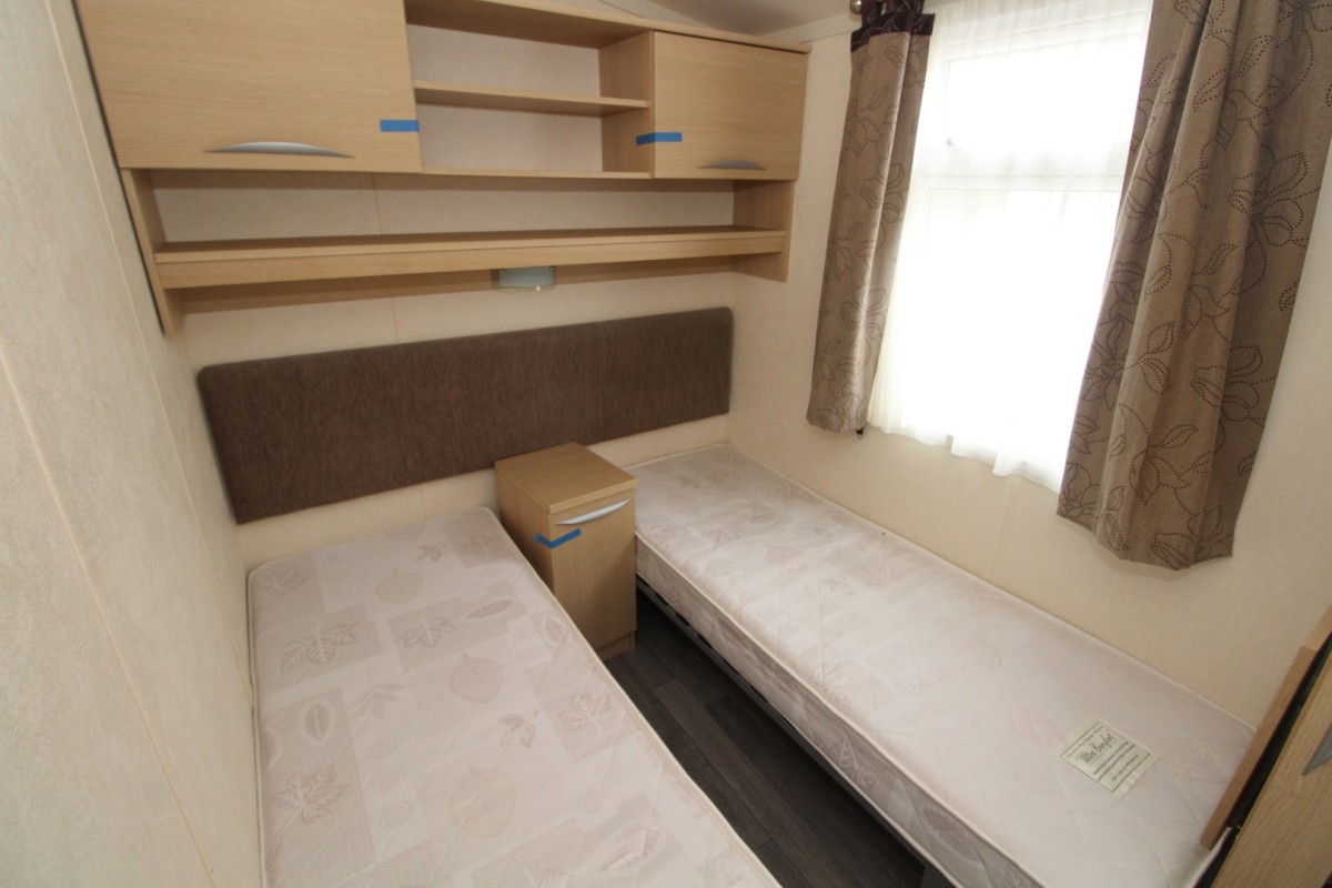 2010 Swift Chamonix twin bedroom