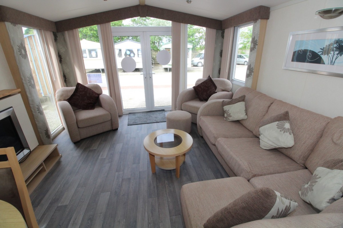 2010 Swift Chamonix lounge area with sofas