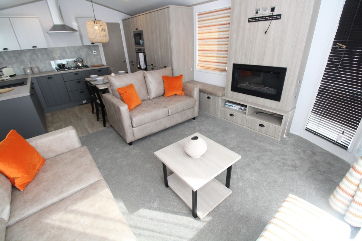 lounge to kitchen in the 2024 Atlas Sherwood Lodge