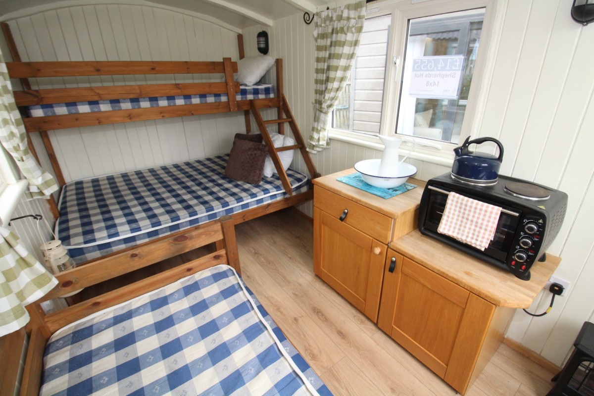 Shepherds Hutinside bedroom