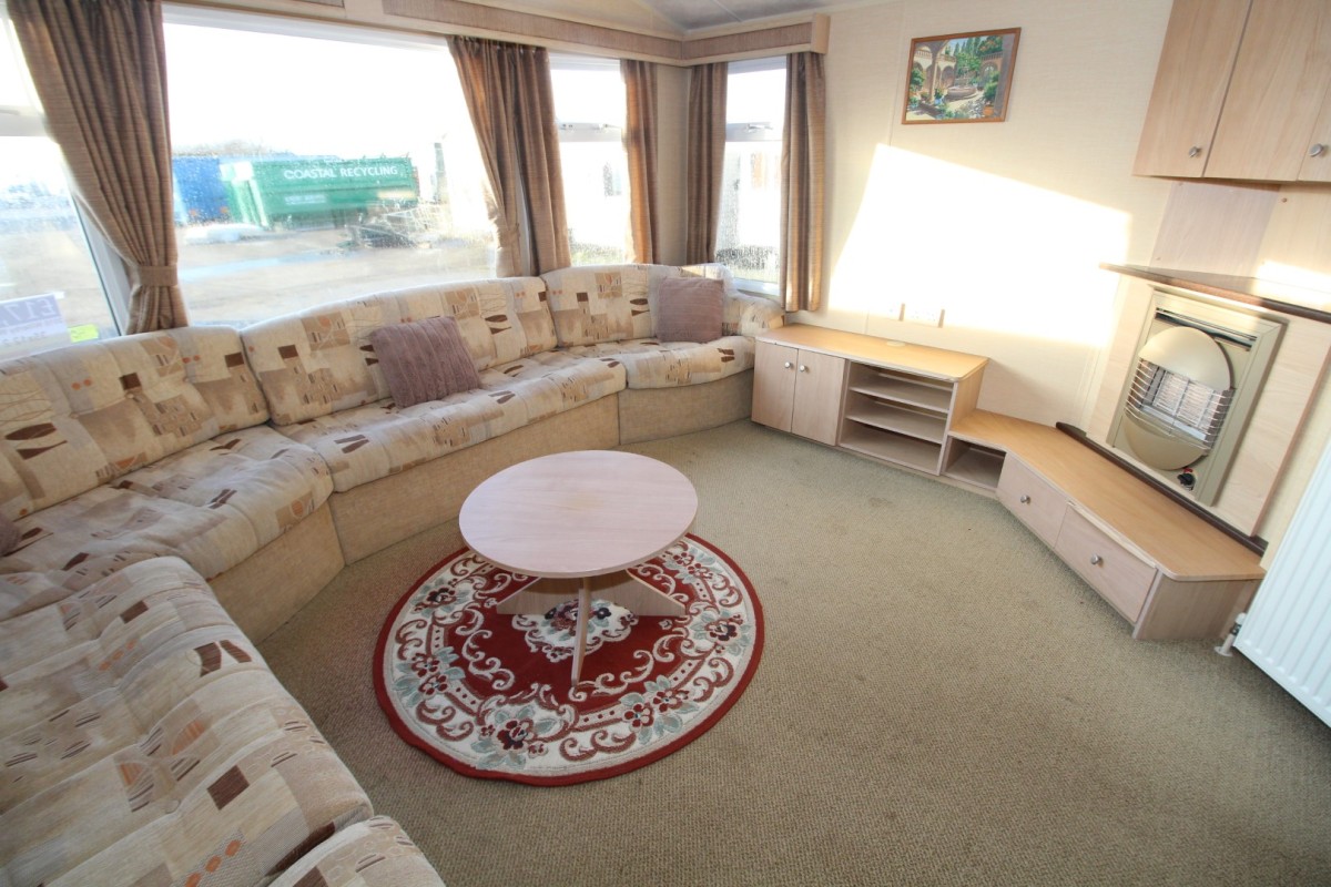 lounge area with round coffee table