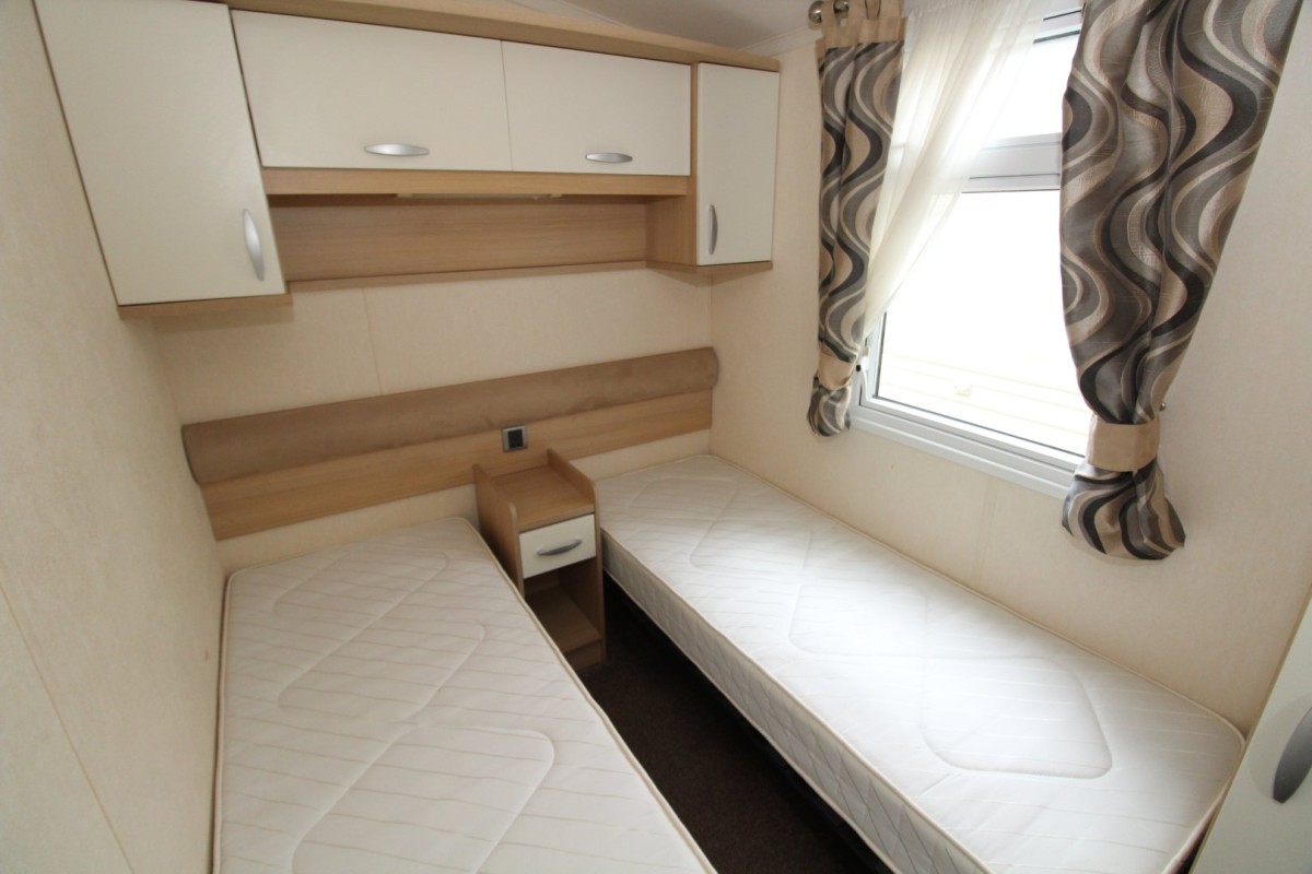 third bedroom in the 2011 Swift Moselle with twin beds