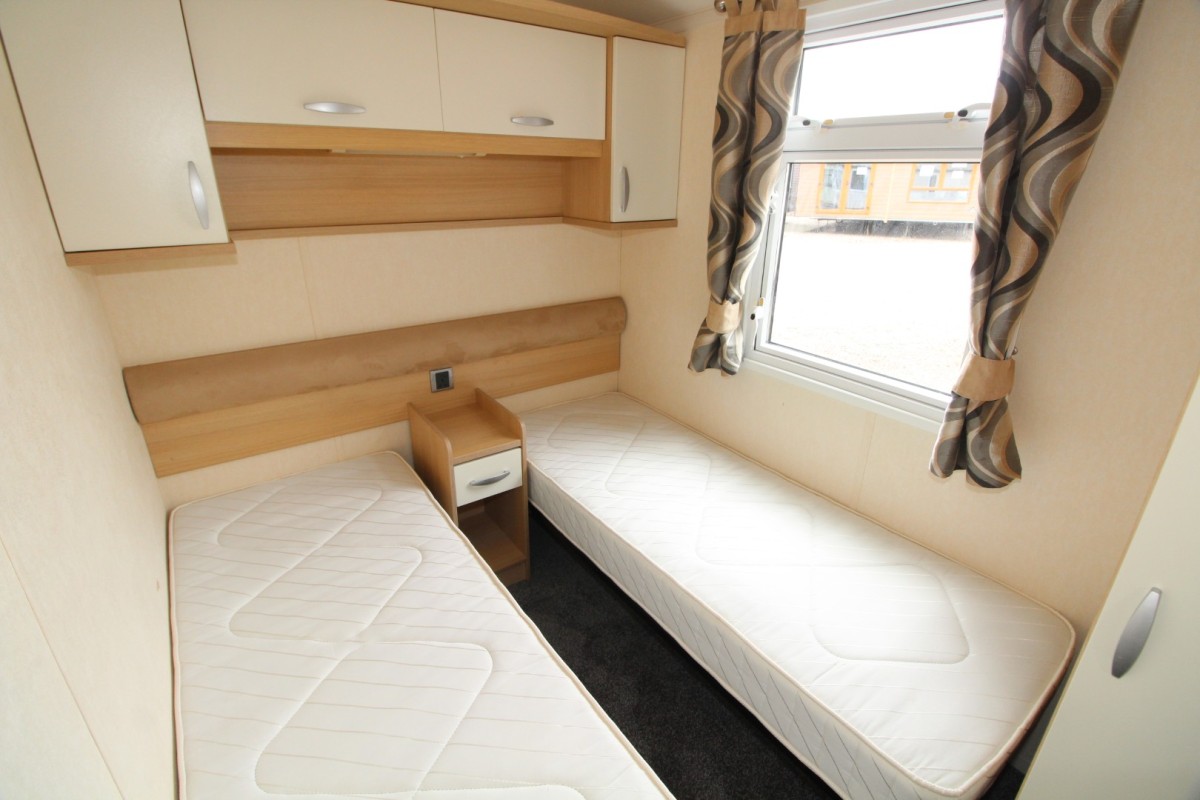 third bedroom in the 2011 Swift Moselle with twin beds