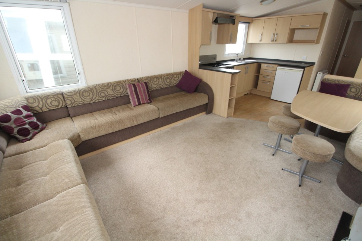 lounge and dining area in the 2011 Swift Burgundy