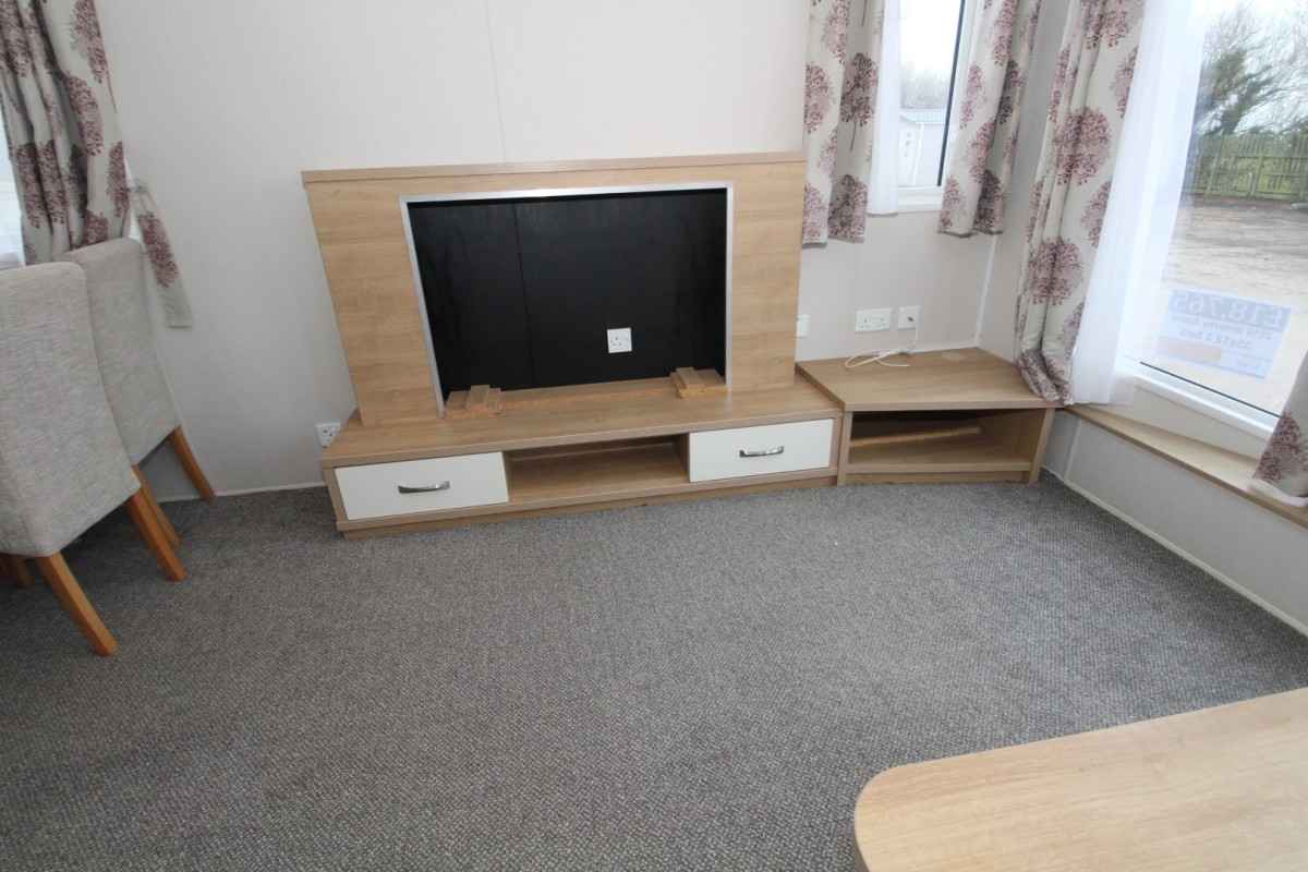 tv in the lounge in the 2016 Willerby Sierra