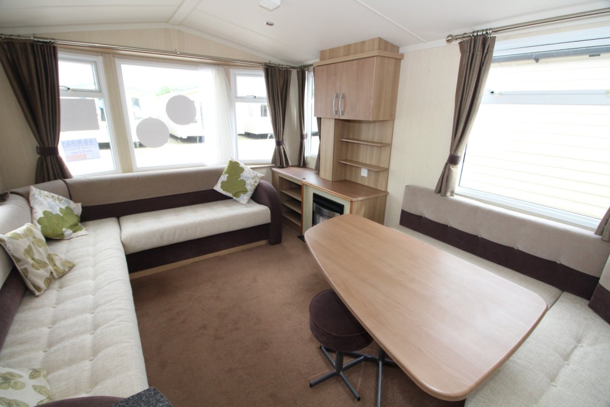 lounge and dining area in the 2013 Swift Burgundy