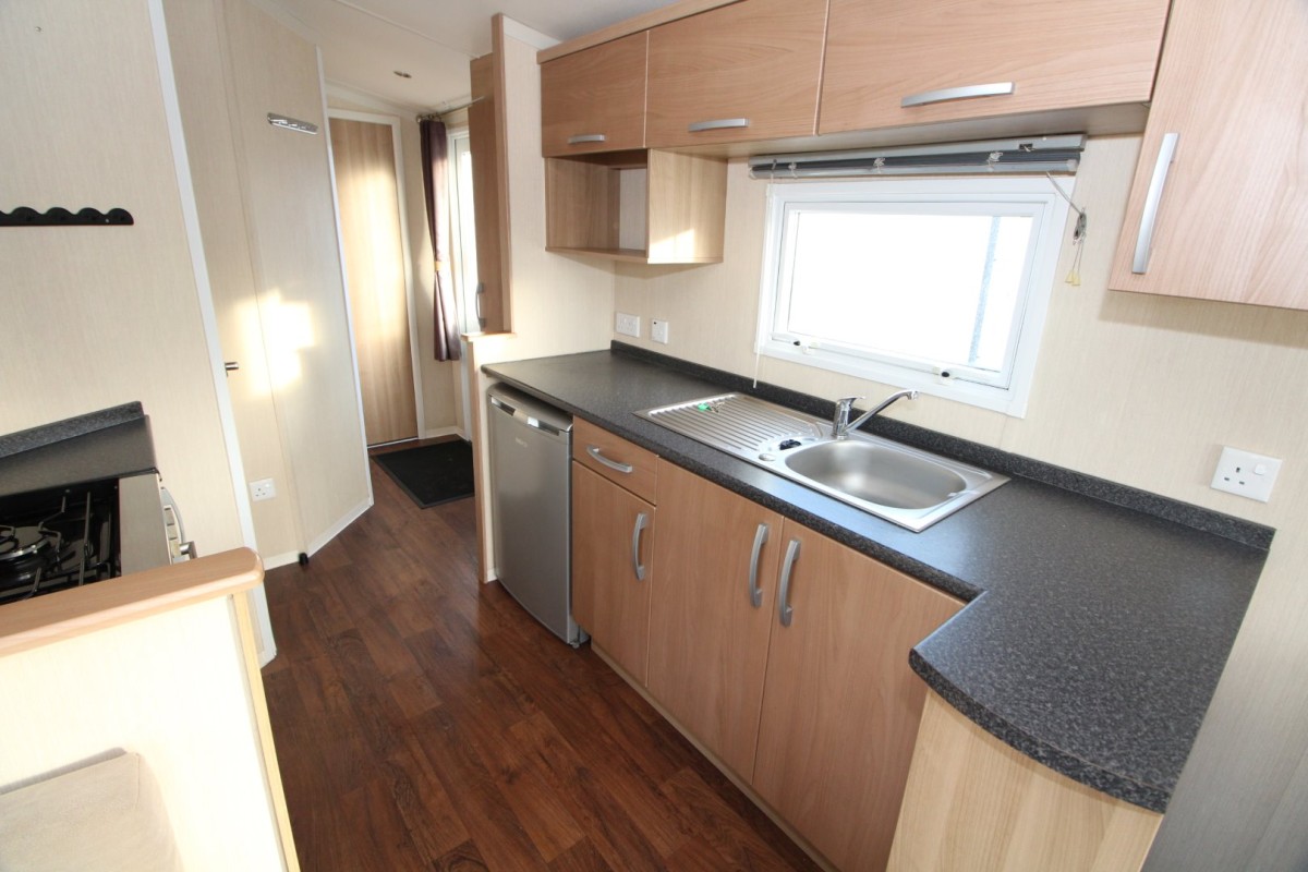 galley style kitchen in the 2013 Swift Burgundy