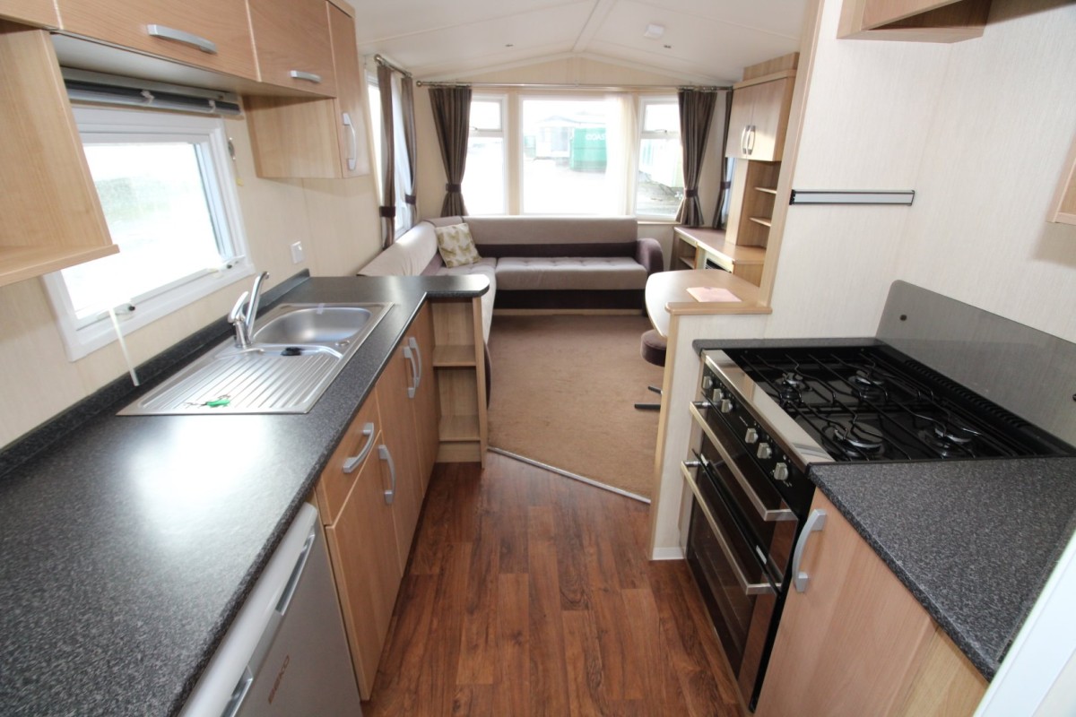 kitchen with oven and sink in the 2013 Swift Burgundy