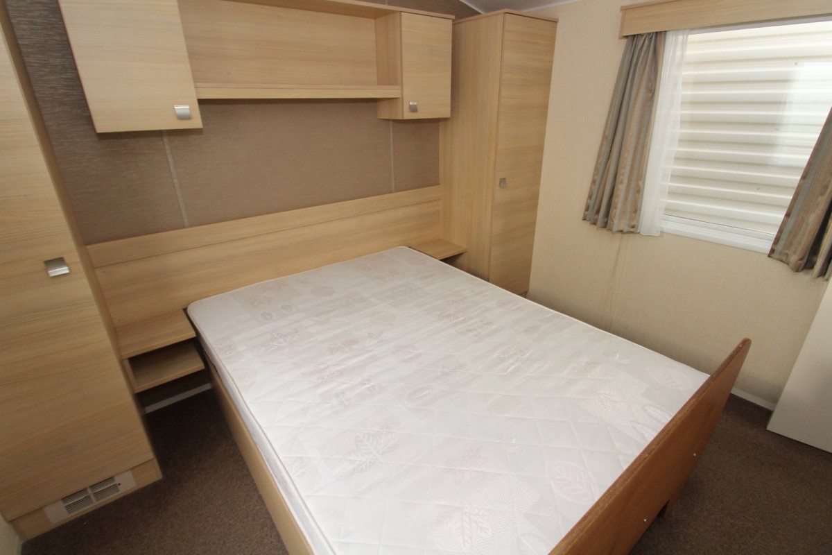 double bed with storage over