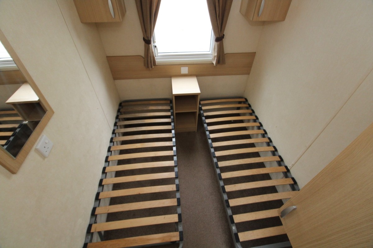 2012 Swift Burgundy twin bedroom