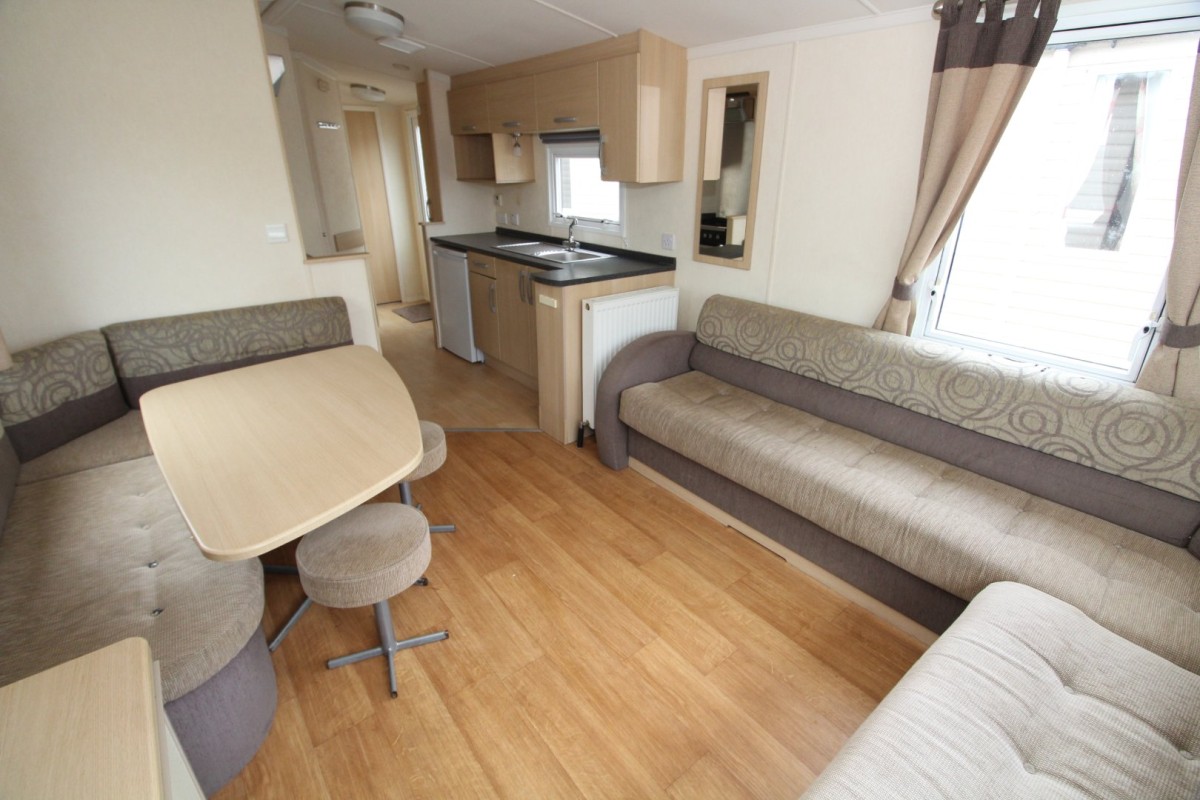 open plan living space in the 2012 Swift Burgundy
