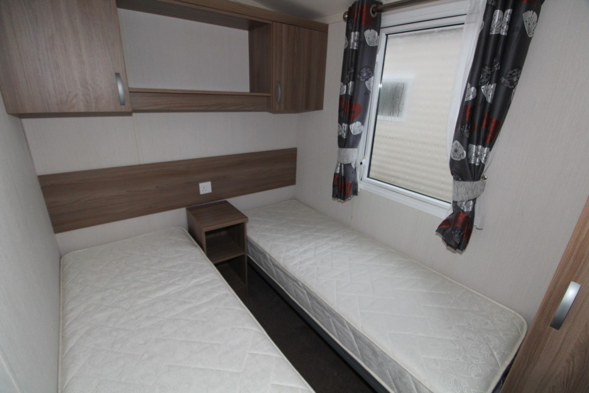 2015 Swift Burgundy twin bedroom