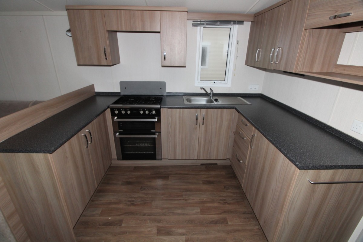 u shaped kitchen in the 2015 Swift Burgundy
