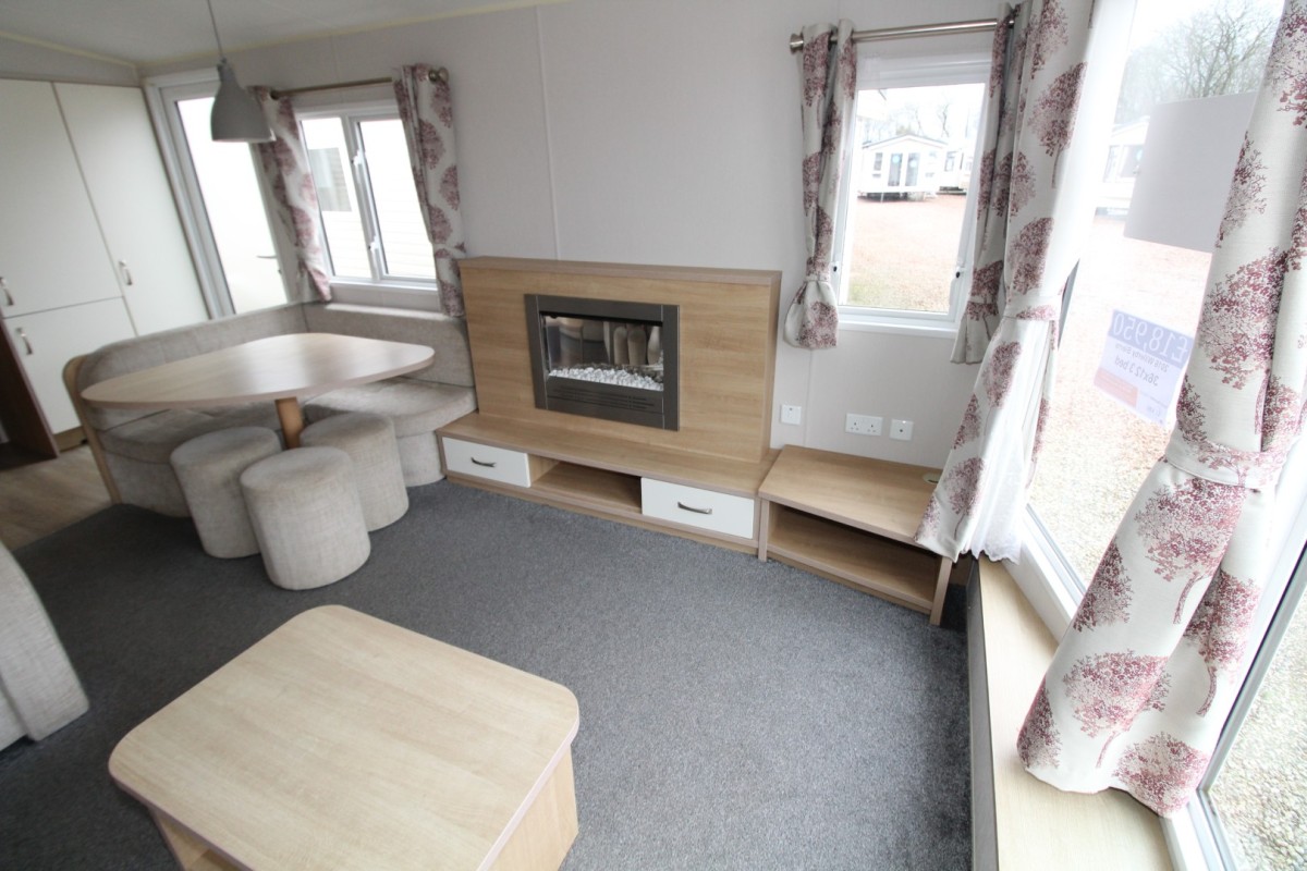 open plan living space in the 2016 Willerby Sierra
