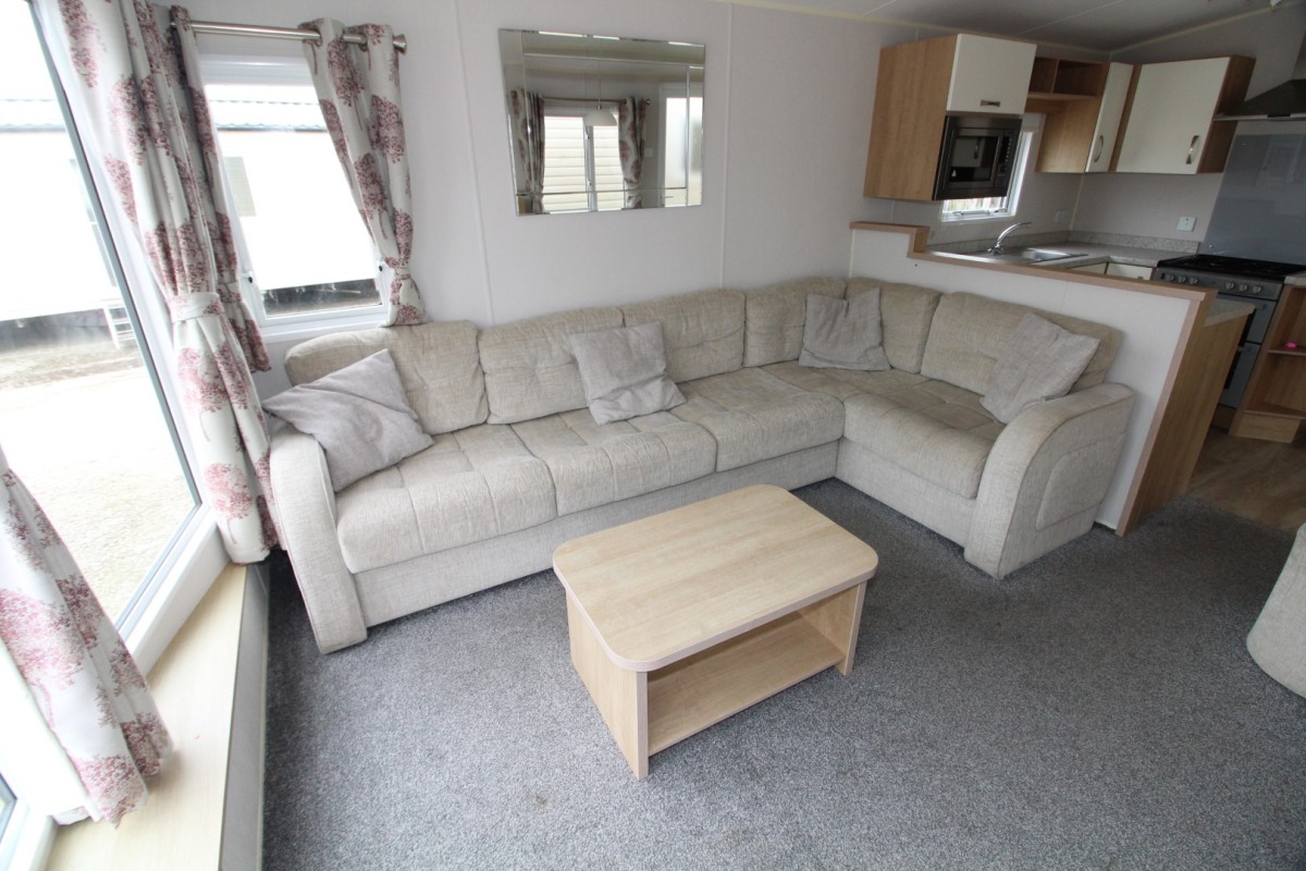 l shaped sofas in the lounge in the 2016 Willerby Sierra