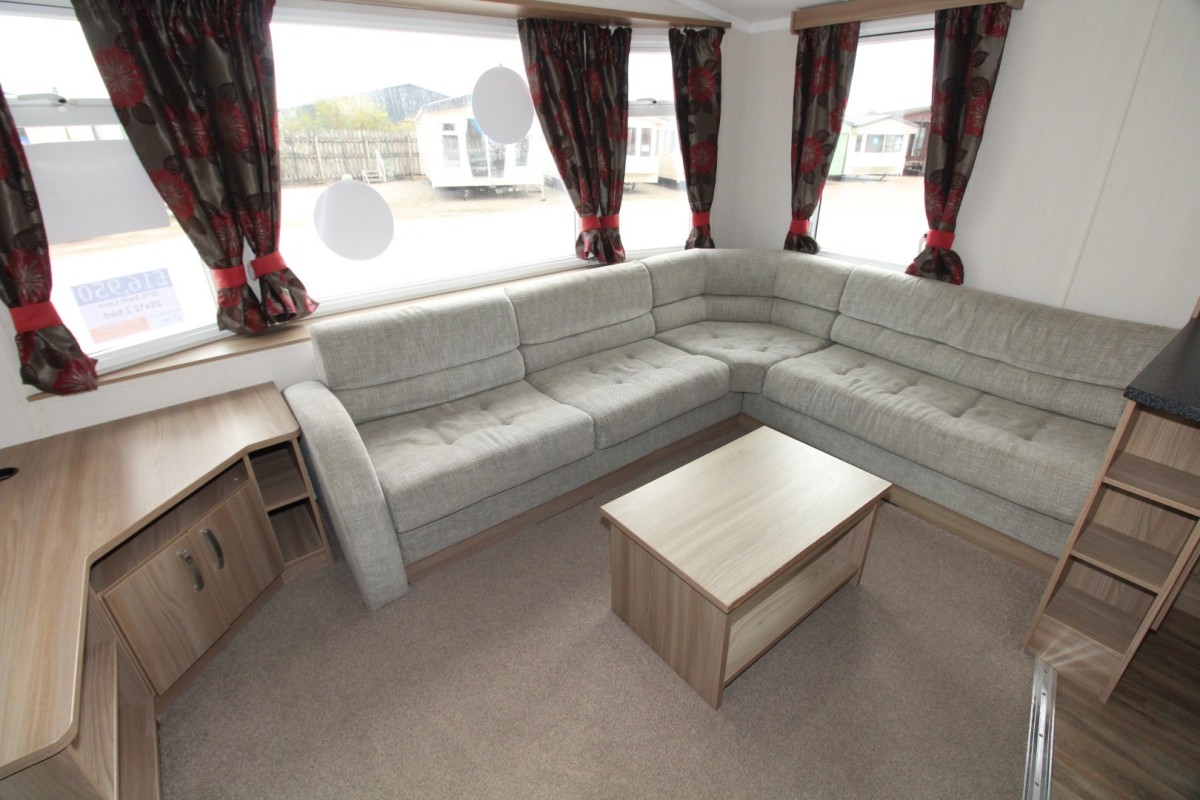 lounge area in the 2016 Swift Loire 2 bed