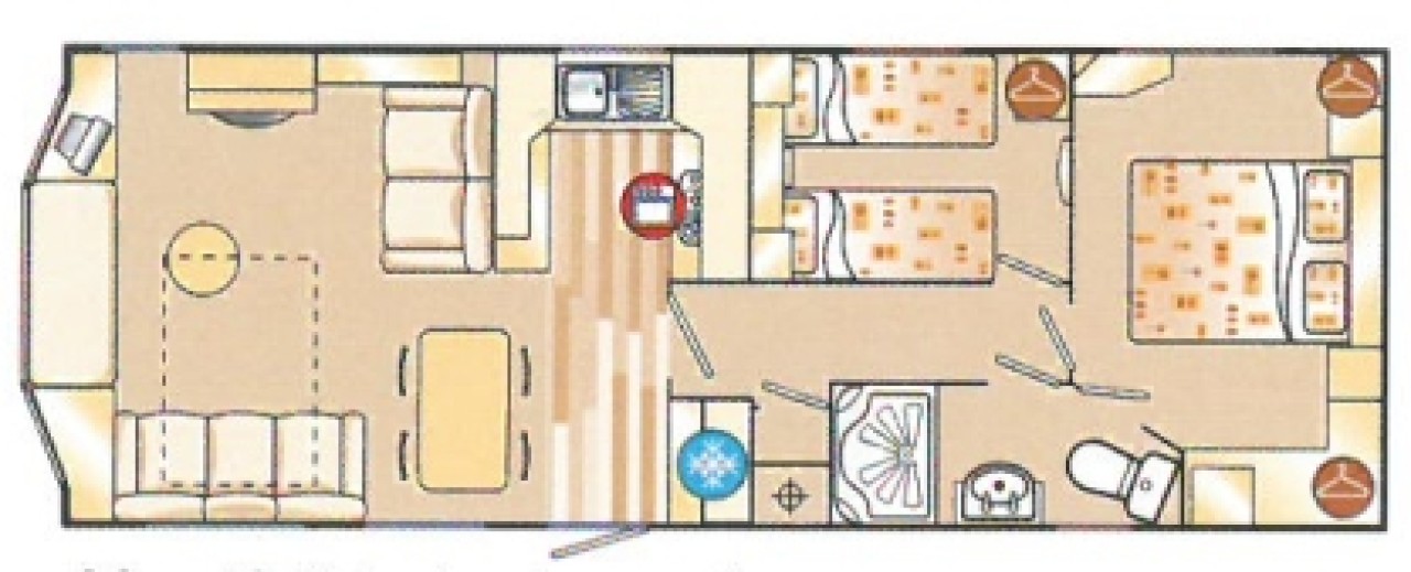 Floorplan Willerby Salisbury 33x12 2007