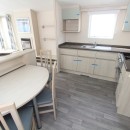 open plan kitchen and dining area
