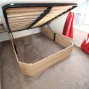 Lift up storage bed in main bedroom