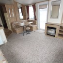 dining area in the caravan