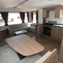 kitchen in the 2016 Swift Loire with dining table