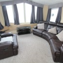 2009 Willerby Leven leather sofas in lounge