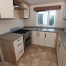 u shaped kitchen in the caravan