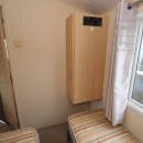 twin beds in the caravan