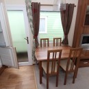 dining area in the static caravan