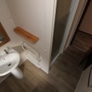 sink and shower in the shower room