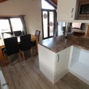 kitchen to dining area in the 1999 Cosalt Cezanne lodge