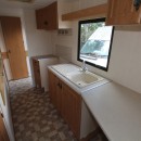 galley style kitchen in the 2000 Cosalt Torino